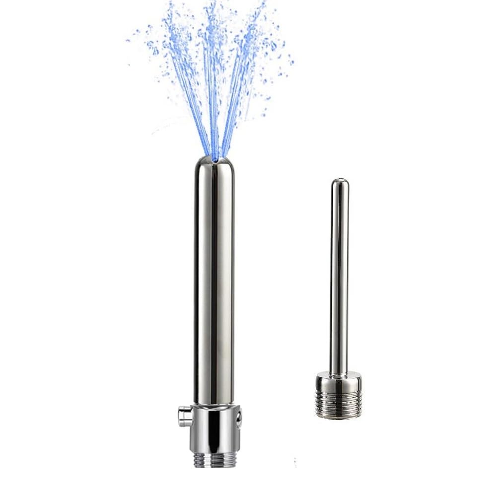 Travel Enema Shower Enema System Water Control Valve for Men and Women Portable Cleaning,Enema Nozzle Kit Colonic System Cleaner for Most Shower Systems Steel Black