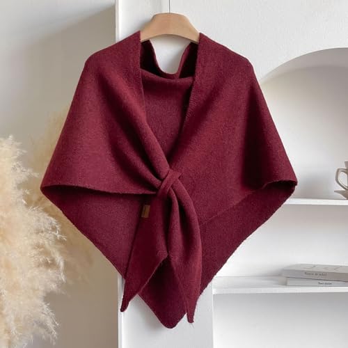 Pashmina Shawl Wraps Women Knitted Triangle Shawls and Wraps Cold Weather Neck Warmer Solid Color Shawl Scarf2