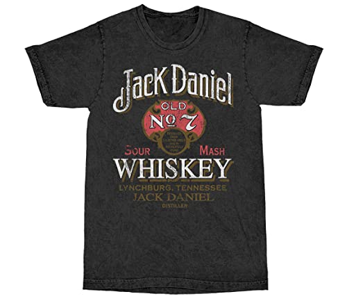 Jack Daniels Whiskey Vintage Mineral Wash T-Shirt