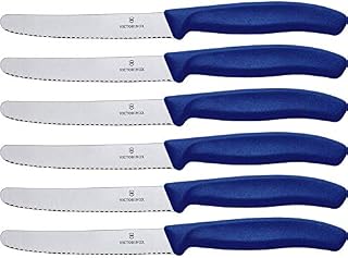 Victorinox Swiss Classic Tomaten- und Tafelmesser-Set, 6-teilig, Wellenschliff