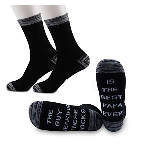 JXGZSO The Guy Wearing These Socks Is The Best Papa Ever Socks Fathers Day Present Birthday Gift