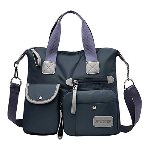 #N/A Bolsa Feminina De Nylon Resistente à água Mensageiro Em Cruz Bolsa De Ombro - Azul