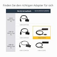 StarTech.com USB 3.1 (10Gbit/s) Adapter Kabel für 2,5" und 3,5" SATA SSD/HDD Laufwerke - Unterstützt SATA III – Ansicht 6
