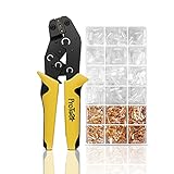 terminal faston hembra acero inoxidable La pinza se puede utilizar para terminales aislados y no aislados. Tiene una gama de crimpado más amplia que otras, va de 0,5 mm² a 1,5 mm². Herramienta muy fácil de usar.