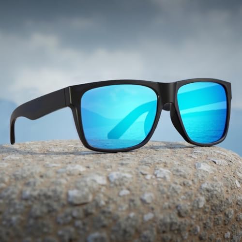 Image of WISTON XL Z87 Sunglasses for Men Women UV400 Protection Lightweight TR90 Frame Square Shades for Driving Fishing Z8246