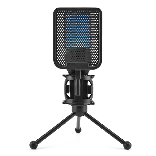 Microphone à condensateur USB de bureau antibruit et ensemble 7 pieds lumineux de studio