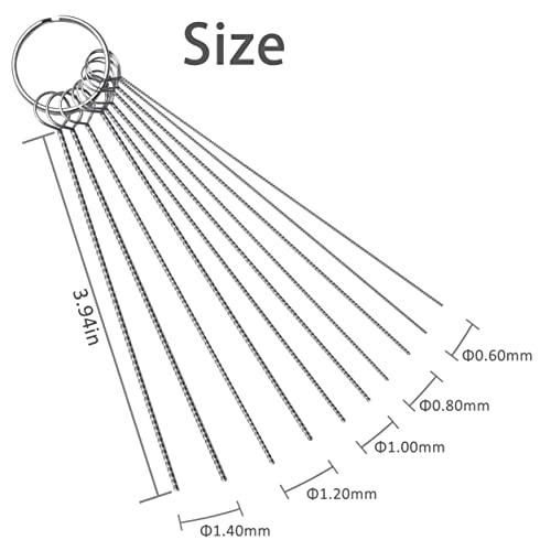 Carburetor Carbon Dirt Jet Remove Cleaner, 13 Cleaning Wires Set + 10 Cleaning Needles + 5 Nylon Brushes Tool Kit For Motorcycle Atv Moped Welder Carb Chainsaw Spray Guns Torch Tips #TOP2