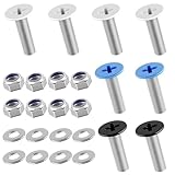 Zephyra 8er Set Kennzeichenschrauben M5 × 17 mm aus Edelstahl, Nummernschild Schrauben für Motorrad Roller Moped, inkl. Unterlegscheiben & Selbstsichernden Muttern