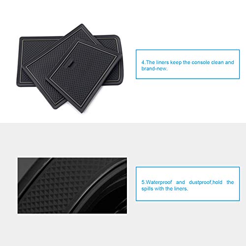 Image of CDEFG Custom Fit Cup, Door and Center Console Liner Accessories for 2021 2022 2023 Trailblazer, Car Slot Mats Cup Holder Inserts Coaster Pad Anti Slip, 19PCS (Black Colored Trim)