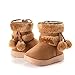 TXGMNA Girls Winter Snow Boots Fuzzy Warm Ankle Boots Fleece Lined Booties Outdoor Shoes Toddler/Little Kid/Big Kid