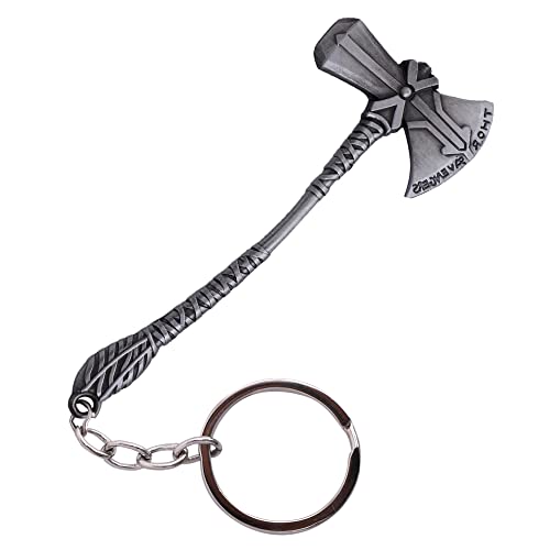 ZYZTA Combo of Metal Thor Axe Keychain & Rotating Doctor strange Eye of Agamotto marvel keychains (Pack of 2) Silver Thor Axe Keychain & Golden Doctor Strange metal rotating eye key chain/Key ring - Image 2