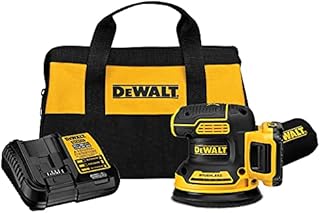 DEWALT 20V MAX Orbital Sander Kit, 5 Inch, Cordless, 12000 OPM, Battery and Charger Included (DCW210D1)