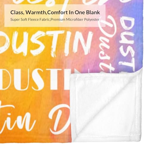 Name Blanket Personalized Name Blanket Customized Blanket with Name Text for Adult Kid Birthday Christmas Mothers Fathers Valentines Day Gift