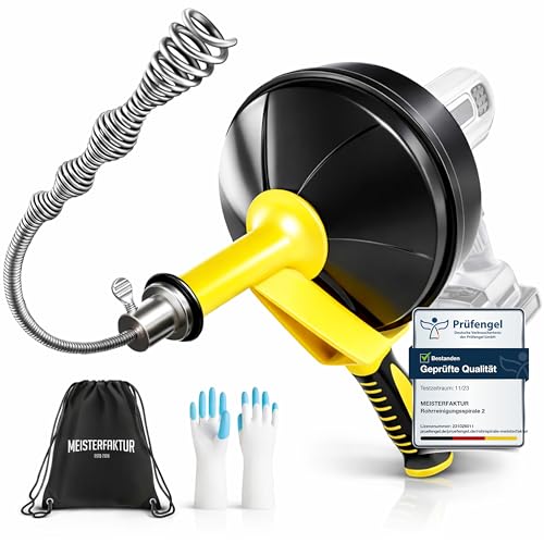 Meisterfaktur Déboucheur de tuyaux - 7,5 mètres - furet canalisation pour un nettoyage écologique des tuyaux