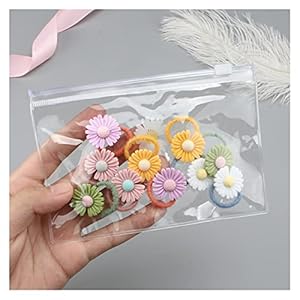 JHGTRFFM Haarelastiek 10 stuks/set baby haarband haaraccessoires leuke dieren bloemen elastische elastieken banden…