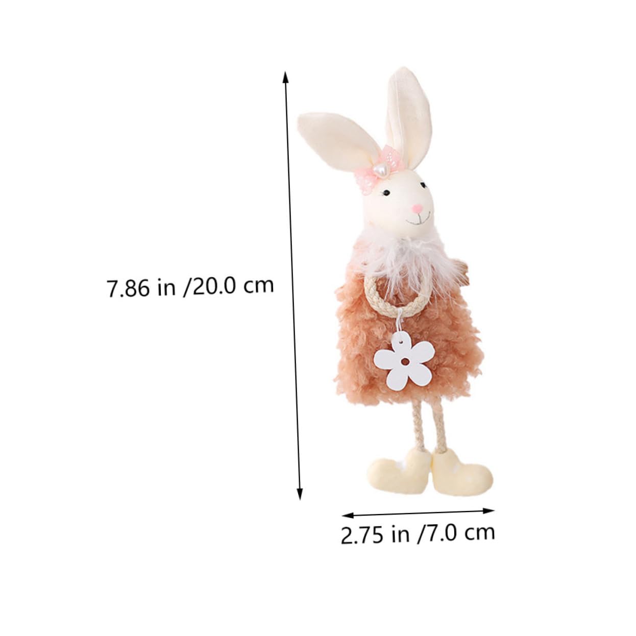 BESTonZON Décoration Suspendue Lapin de Pâques en Tissu 3 Pièces, Pendentif Lapin Mignon Cartoon pour Fête et Accessoires Garçon et Filles