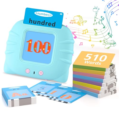 Image of Talking Flash Cards for Toddlers 1-3 with 510 Sight Words, Educational Toddler Toys for 2-4 Years Old Boys Girls Birthday Gift, Montessori Learning Toy for Toddlers, Autism Sensory Speech Therapy Toys