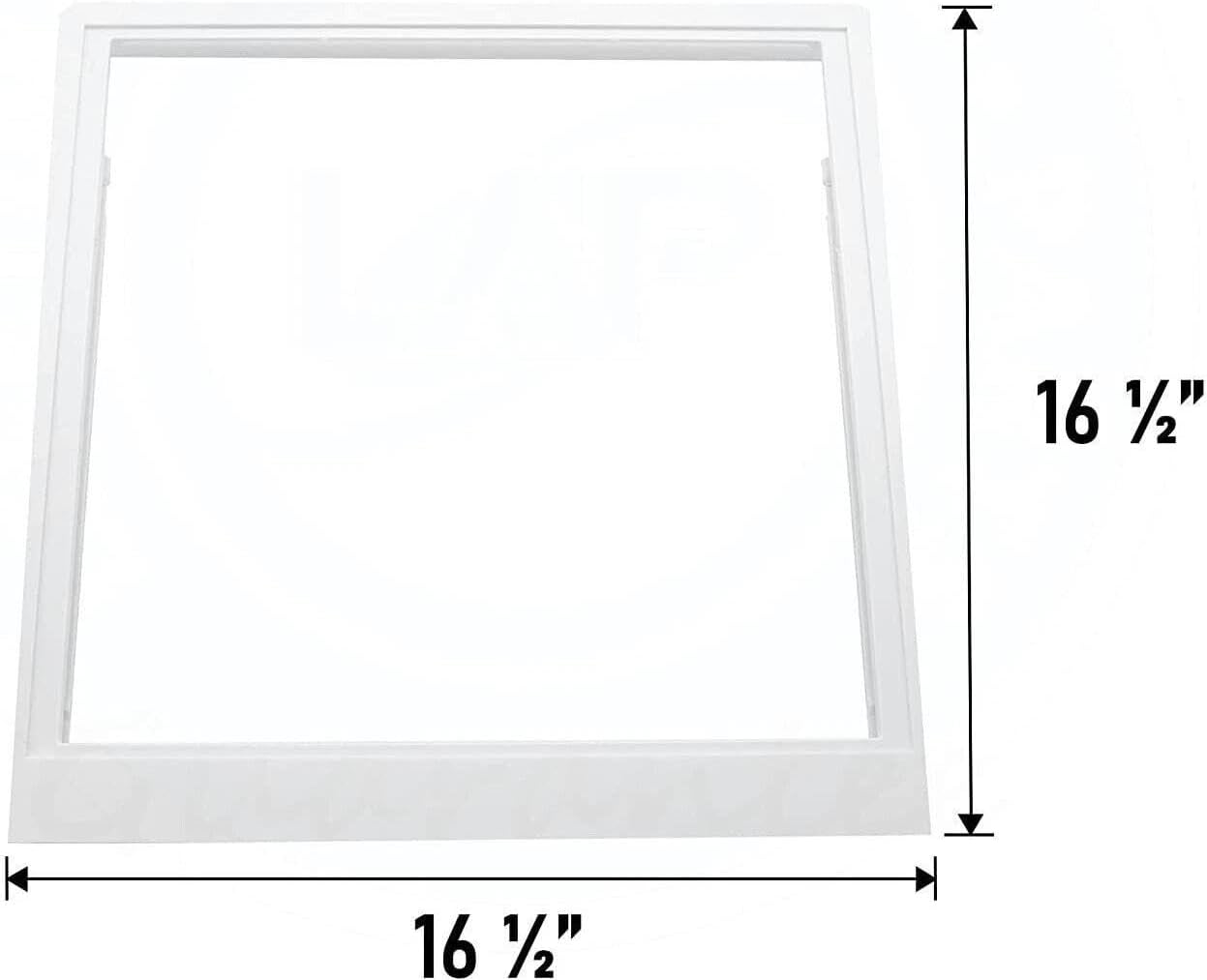 240350903 Bottom Crisper Cover Frame - for Household Frigidaire Refrigerator Crisper Drawers framework replacement - Fridge plastics vegetable Deli Drawers Pan Cover Frame - W 16-1/2in x D 16-1/2 in