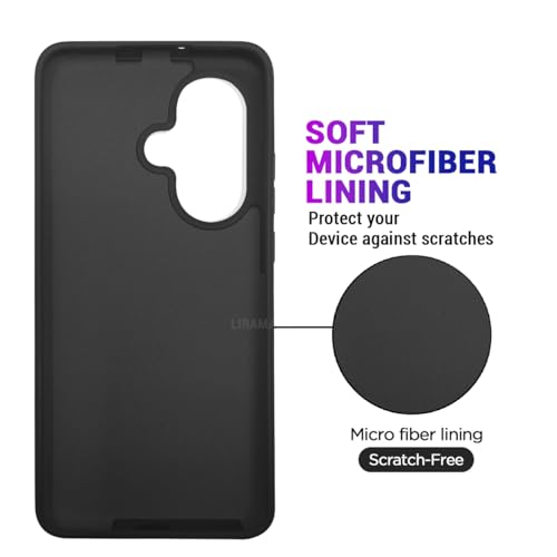 Image of LIRAMARK Liquid Silicone Soft Back Cover Case for OnePlus Nord CE 3 5G (Black)