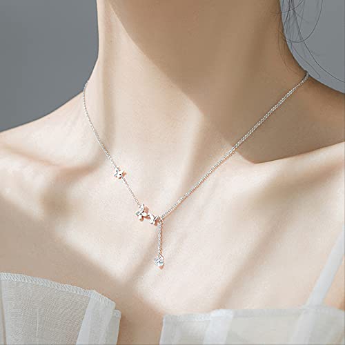 Chaîne de clavicule à franges papillon et sa structure de collier ras du cou