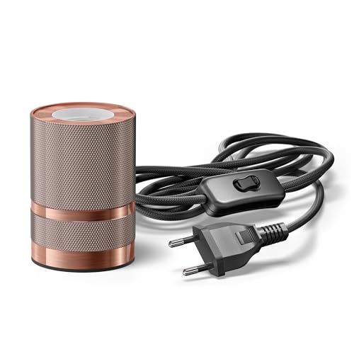 ledscom.de Tischlampe LITO, Schalter, bronze, 1x E27 max. 60W