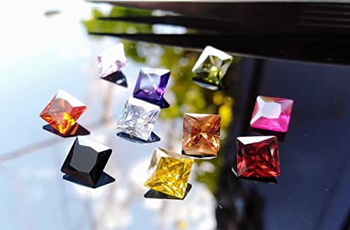 Oxyde de zirconium AAA de forme carrée : éclat multicolore pour projets de mode