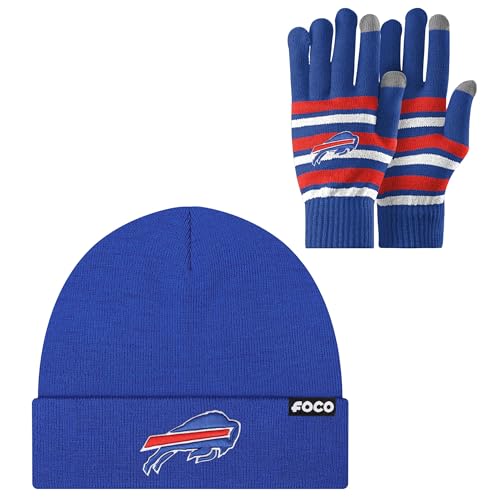 FOCO Buffalo Bills NFL Logo Adult Stretch Gloves...