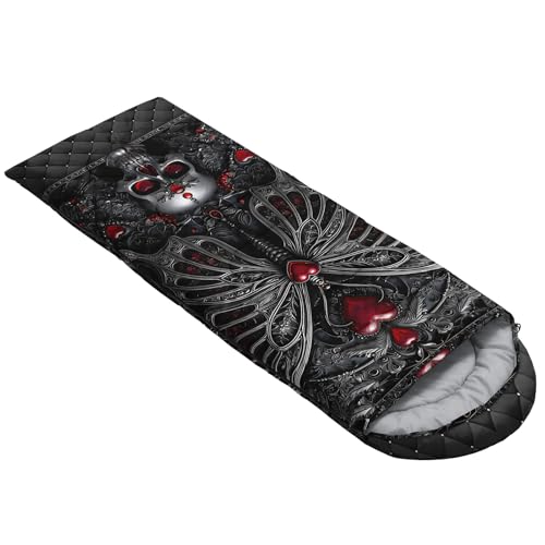Image of QOOMO Ball Flower Camping Sleeping Bags,3 Season Warm & Cool Weather,Lightweight,Waterproof Sleeping Bags for Adults & Kids,Traveling,and Outdoors,Camping Gear Equipment