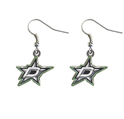 aminco womens NHL Dallas Stars Logo Dangler Earrings , Size 2.5