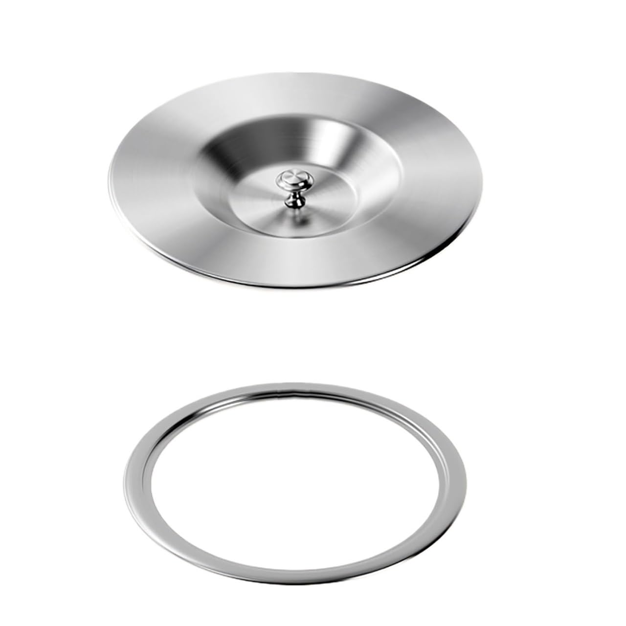 Trash Can Top Bins, Stainless Steel Countertop Round Trash Can Garbage Bin Lid Cover Only