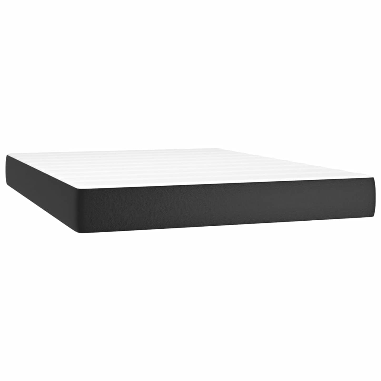 LAPOOH Lit à sommier tapissier avec Matelas Noir 140x190 cm Similicuir,Sommier Tapissier,Sommier À Lattes,Sommier avec Pieds
