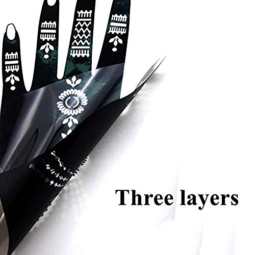 Xmasir 16 Sheets Indian Arabian Henna Tattoo Stencil Set Temporary Tattoo Temples Kit,Stencils For Henna New Designs #TOP2