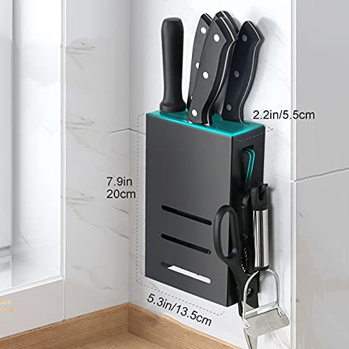 Bloque de cuchillo universal de pared y soporte para utensilios de cocina 8