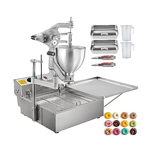 Freidora eléctrica de 9L con tolva for rosquillas, máquina for hacer rosquillas, electrodomésticos de cocina de acero inoxidable con 3 moldes comerciales Łatwy i wygodny w obsłudze
