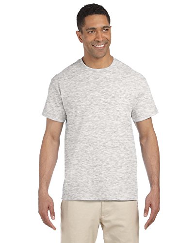 By Gildan Gildan Adult Ultra Cotton 6 Oz Pocket T-Shirt - Ash Grey