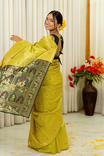 Image of Subham Women Sari Silk Cotton Kanjivaram | Soft Daily Wear Jacquard Design Saree with Blouse Piece