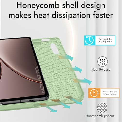Image of Robustrion Cover Case for OnePlus Pad 4 13.2 inch /OnePlus Pad 3 13.2 inch Cover with [Pencil Holder], Flip Cover Case for One Plus Pad 4 /3 Cover 13.2 inch [Auto Sleep Wake Support] - Mint Green
