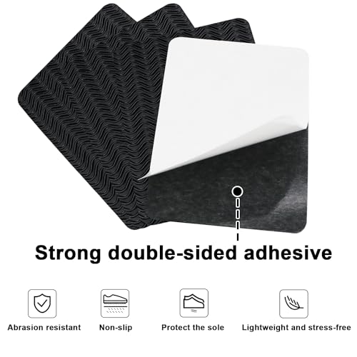 Protectores para suela de zapato 4 piezas adhesivos de caucho miniatura 3