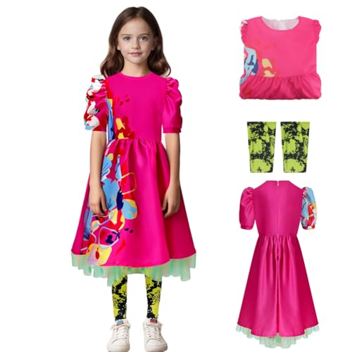 Axvinel Weird Doll Dress Costume for Girls Kate Cosplay Puff Sleeve Dress Skirt Outfits for Kids 130