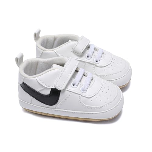 Image of Clowora Unsex Baby Shoes Boys Girls Infant Sneakers Non-Slip Soft Rubber Sole Toddler Crib First Walker Lightweight Shoes