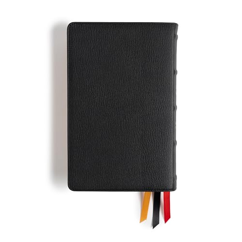 Image of NASB Single-Column Personal Size Bible, Holman Handcrafted Collection, Black Premium Goatskin, Black Letter, Presentation Page, Full-Color Maps, Easy-to-Read Bible Serif Type