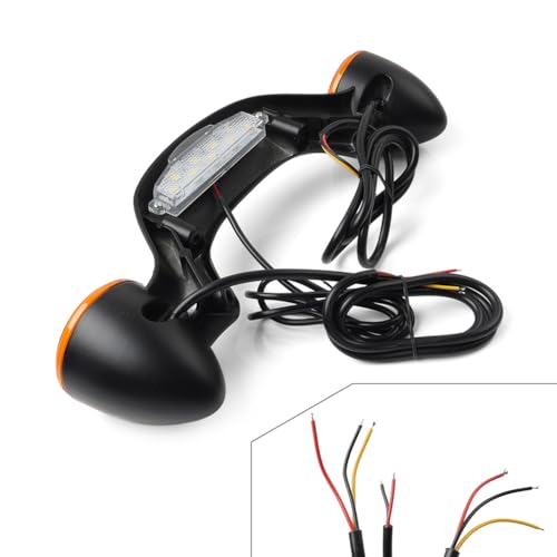 Cnswee6 1PC Rear Brake Light LED Light Bar Turn Signal Fit Metal Black for Harley Touring Glide FLTRX FLHX 2010-21