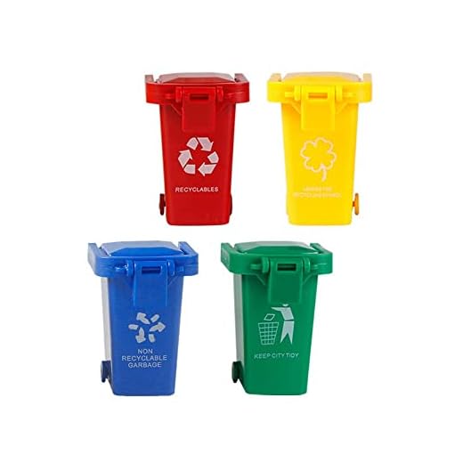 AITING Kids Push Toy Vehicles Garbage Truck's Trash Cans