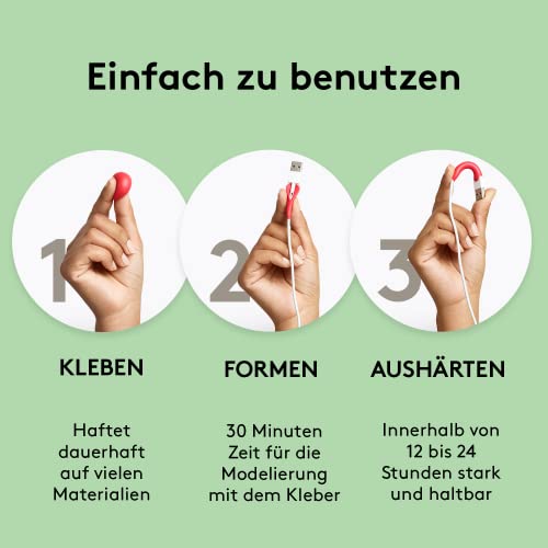 Sugru by tesa - Formbarer Allzweckkleber, 8er-Pack, 8 x 3,5 g, Schwarz - vielseitige Klebeknete - zum Reparieren, Kleben und zum Befestigen ohne Bohren