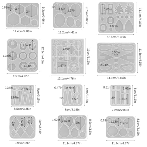 FineGood 12 Pcs Resin Molds Jewellery - Image 2