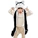 Funnie 21 Novelty Animal HAT Cosplay CAP - Unisex Fit Adult & Children- Soft Warm Headwraps Headwear with Mittens (Black Wolf)