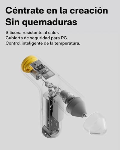 Miniatura 5 de Hoto Pistola De Silicona Caliente,Pistola Pegamento Caliente Calentamiento Rápido 30s, 3000mah Batería Recargable Por Usb-C,Con 40pcs Barras,Para Bricolaje Arte,Empaques,Reparaciones Y En El Hogar