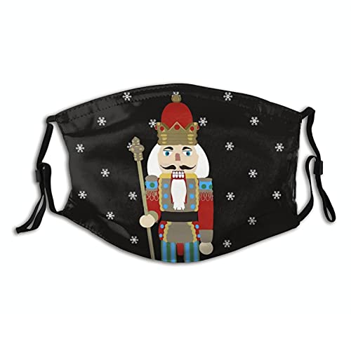 I Want A Nutcracker for Christmas Cloth Face Mask Adjustable, Christmas Nutcracker Bandanas Washable for Adult & Teens with 2 Filters