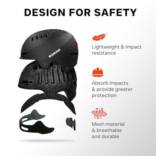 Bike Helmet with LED Lights Bicycle Helmets Commuter Cycling