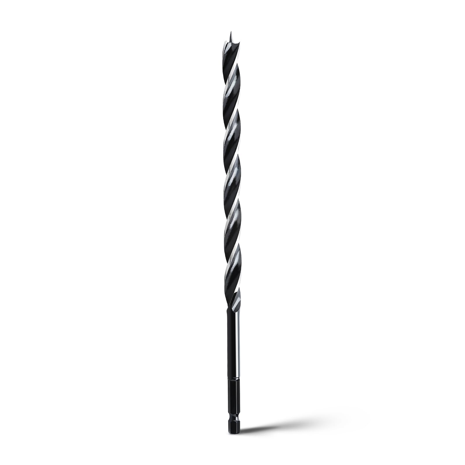 3/8" x 12" Auger Drill Bit - Hex Shank Tri Flute for Soft & Hard Wood, Plastic, Drywall & Composite Materials